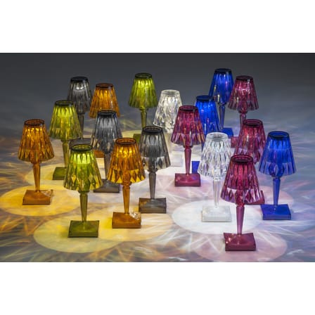 Lampe extérieur sans fil rechargeable Battery LED plastique marron / H 22 cm - USB - Kartell