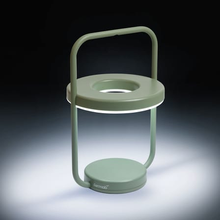 Lampe extérieur sans fil rechargeable Ulli LED métal vert / H 29,5 cm - Fermob