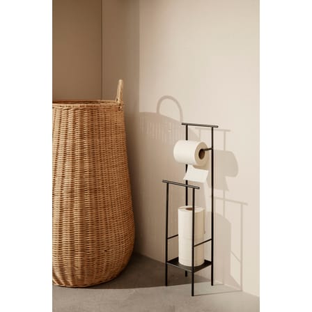 Braided Laundry basket cane & fibres natural wood / Ø 42 x H 80 cm - Rattan - Ferm Living