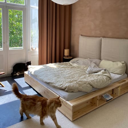 Lit double Ziggy / Pour matelas 140 x 200 cm - Rangements intégrés - KARUP DESIGN