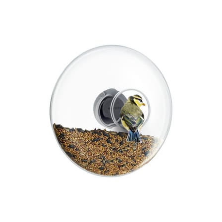 Mangeoire à oiseaux Large verre transparent / Pour fenêtre - Ø 20 cm - Eva Trio