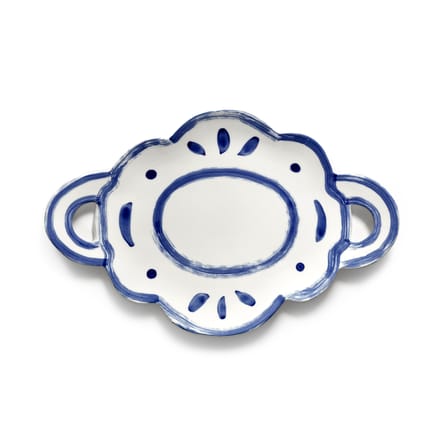 Plat de service The Line-up céramique bleu / Ovale - 40,5 x 26,5 cm - Serax