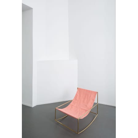 Rocking chair  tissu rose / Lin - valerie objects