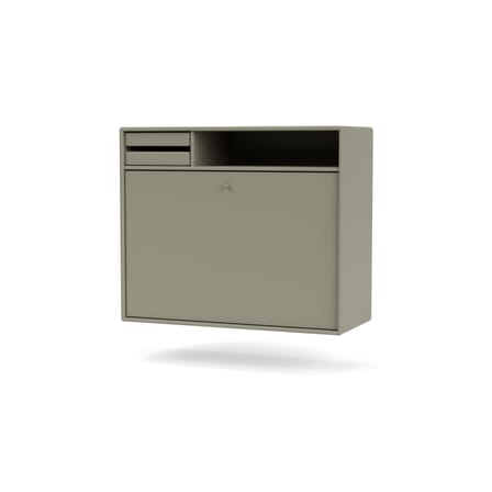 Secrétaire mural Studio bois gris / L 69,6 x H 58,2 cm - MONTANA