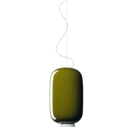 Suspension Chouchin n°2 verre vert / Ø 22 x H 43 cm - Foscarini