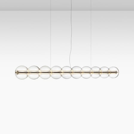 Suspension Luce Sferica S2 verre transparent / L 208 cm - Flos