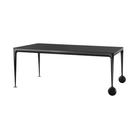 Table rectangulaire Big Will verre noir / 200 x 100 cm - Magis