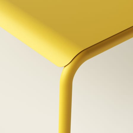 Table rectangulaire Panorama métal jaune / 160 x 90 cm - 6 places - TIPTOE