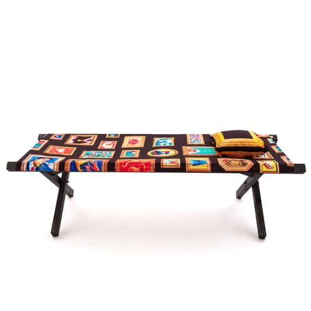 Méridienne pliable Toiletpaper - Frames bois noir / Lit de jour / Seconde vie - Seletti
