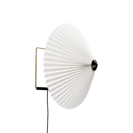 Applique avec prise Matin Large tissu blanc / LED - Ø 38 cm - Hay