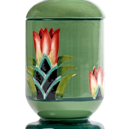 Boîte Flamboyance céramique vert / Small - Ø 8  x H 17 cm - Serax