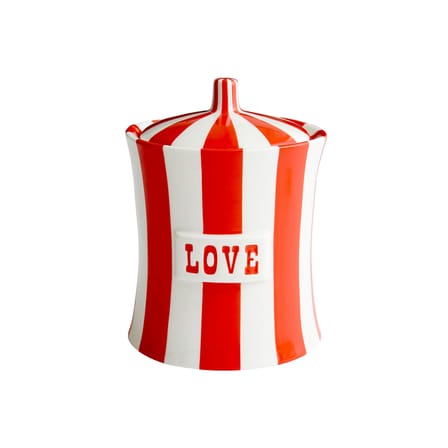 Boîte Vice - LOVE céramique rouge /  Ø 13 x H 17 cm - Jonathan Adler