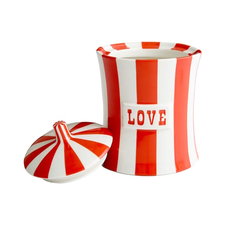 Boîte Vice - LOVE céramique rouge /  Ø 13 x H 17 cm - Jonathan Adler
