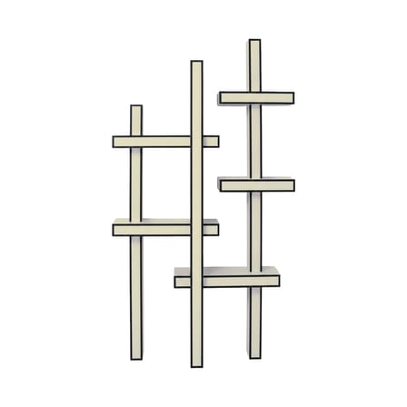 Bücherregal Lepid holz weiß / B 116 x H 210 cm - Kartell