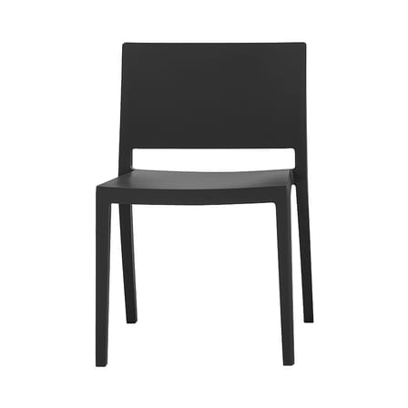 Chaise empilable Lizz plastique noir / Version mate -  Piero Lissoni, 2008 - Kartell