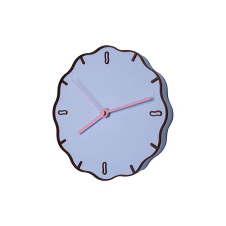 Margherita Clock plastic material blue / Recycled plastic - Warren & Laetitia