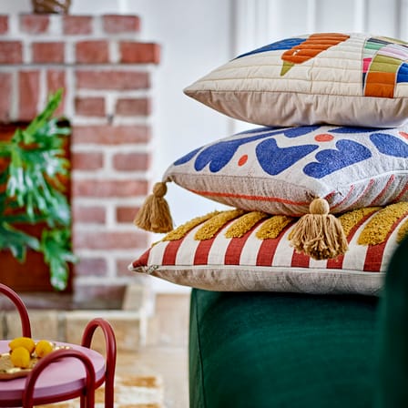 Eviaya Cushion textile blue / 45 x 45 cm - Bloomingville