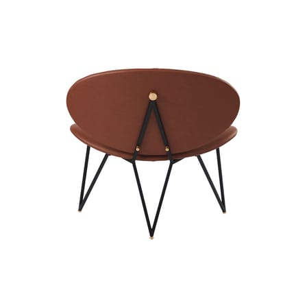 Fauteuil rembourré Semper cuir marron beige - AYTM