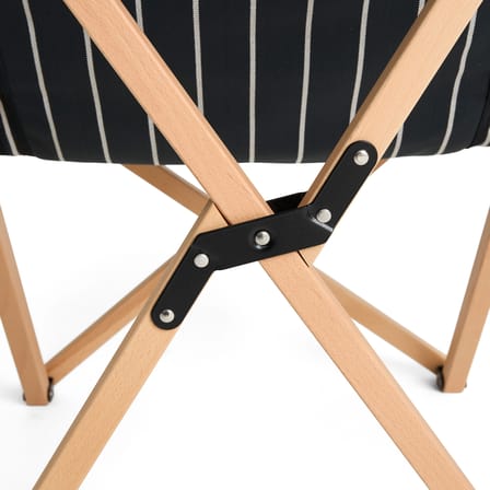 Outdoor Market Folding armchair textile wood black / Jasper Morrison - Hay