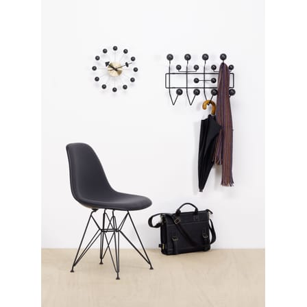 Horloge murale Ball Clock bois noir / By George Nelson, 1948-1960 / Ø 33 cm - Vitra