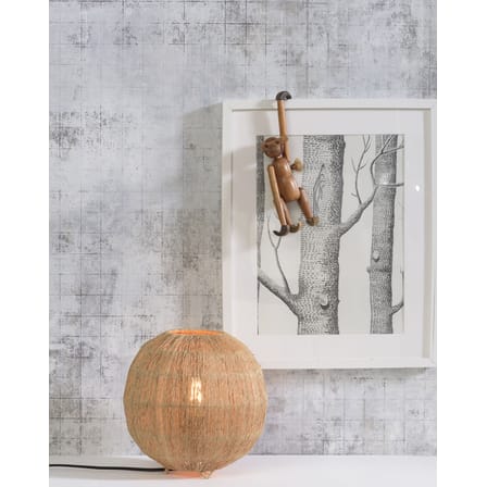 Lampada da tavolo Iguazu Small fibre beige / Juta - Ø 25 cm - GOOD&MOJO