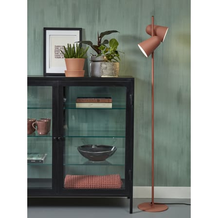 Lampadaire Salamanca métal orange / 2 spots orientables - It's about Romi