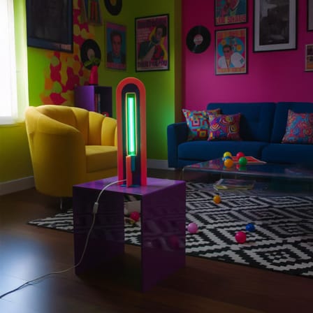 Lampe de table Andy multicolore / H 59,5 cm - Acrylique - ELEMENTS LIGHTING