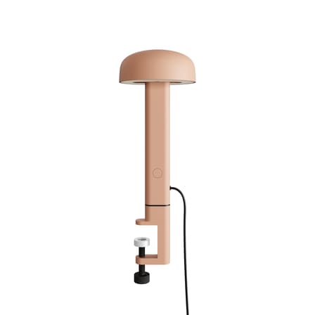 Lampe de table NOD LED métal rose / Base serre-joint  / H 34 cm - TIPTOE