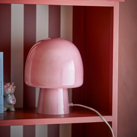 Lampe de table Paddy verre rose / Ø 20 x H 26,5 cm - Bloomingville