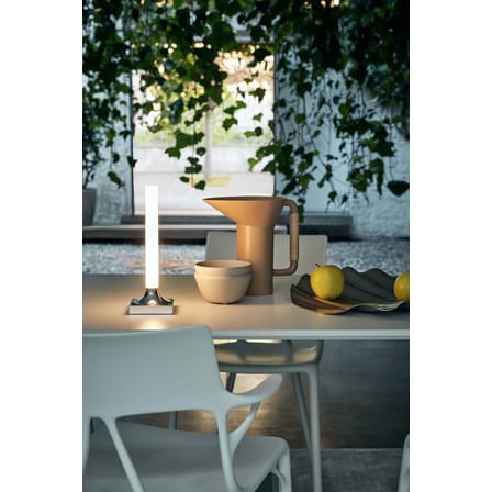 Lampe sans fil rechargeable Goodnight LED plastique argent métal - Kartell