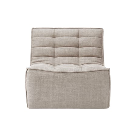 N701 Upholstered armchair textile beige / UK version - Ethnicraft
