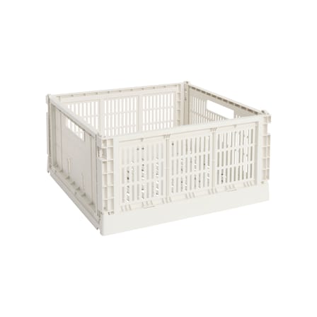 Panier Colour Crate plastique blanc Large Square / 42 x 42 cm - Recyclé - Hay