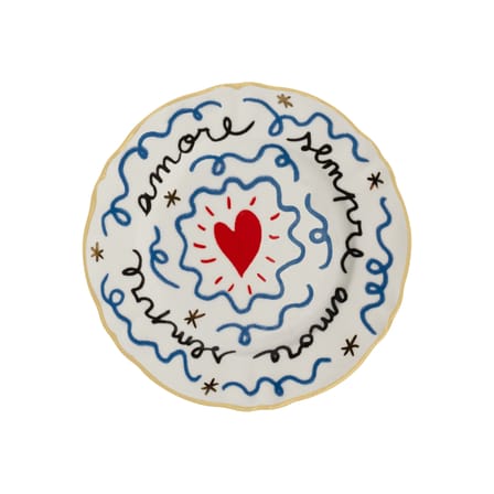 Sempre amore Petit fours plates ceramic multicoloured / Ø 16.5 cm - Bitossi Home