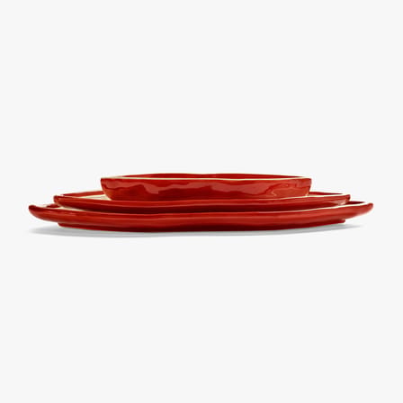 Set de 3 plats de service Lips / 25,5 x 12,5 cm - Serax