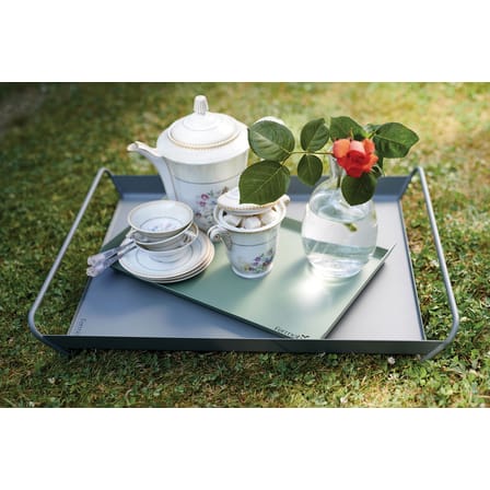 Plateau Alto métal gris / Acier - 53 x 38,5 cm - Fermob