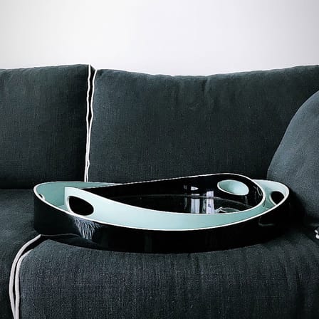 Plateau Basile Large bois vert noir / Bois - Ø 50 cm - Maison Sarah Lavoine