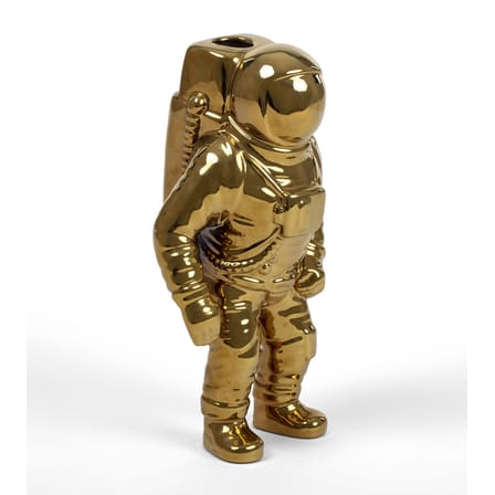 Soliflore Cosmic Diner Starman céramique or métal / H 28 cm - Seletti
