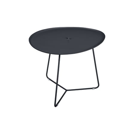 Table basse Cocotte métal gris noir / L 55 x H 43,5 cm - Plateau amovible - Fermob