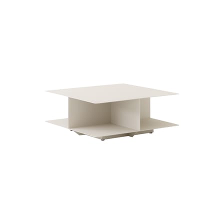 Table basse Develius EV3 métal blanc / 89 x 89 cm - &tradition