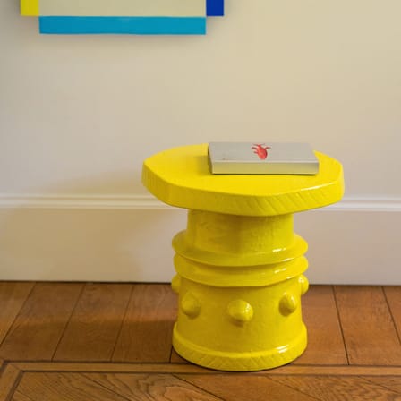 Table d'appoint Clara 08 céramique jaune / Ø 39 x H 37 cm - Serax