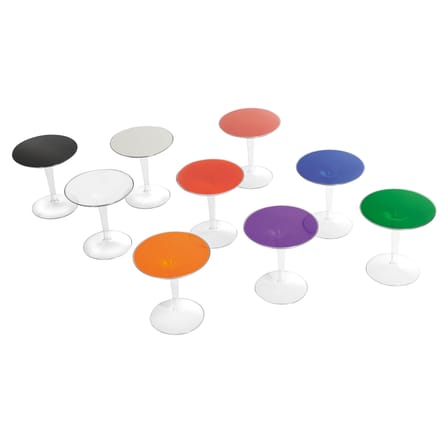 Table d'appoint Tip Top plastique transparent / Plateau PMMA - Kartell