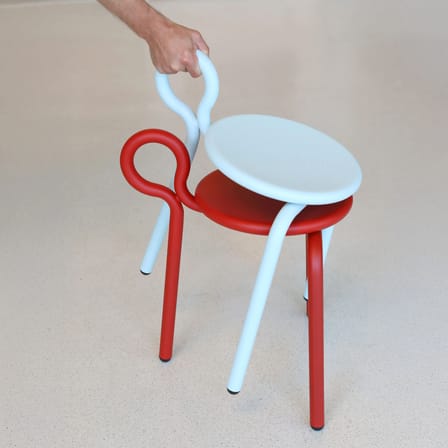 Tabouret Lasso métal - & klevering