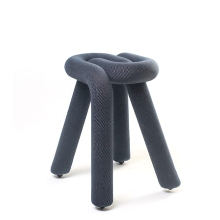 Tabouret rembourré Bold tissu bleu - Moustache