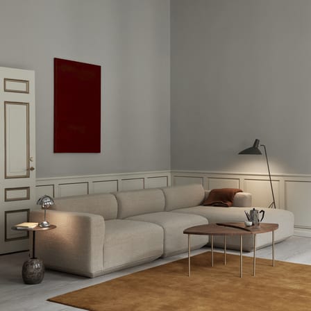 Canapé d'angle Develius F tissu gris / 4 places - L 309 cm / Dormeuse droite - &tradition