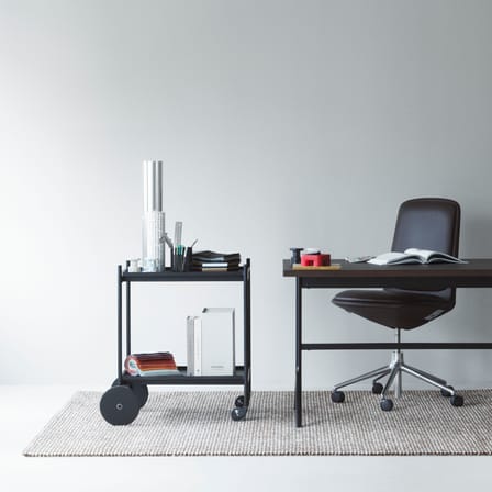 Carrello/tavolo d'appoggio Rul metallo nero / Piano/vassoio rimovibile - Normann Copenhagen