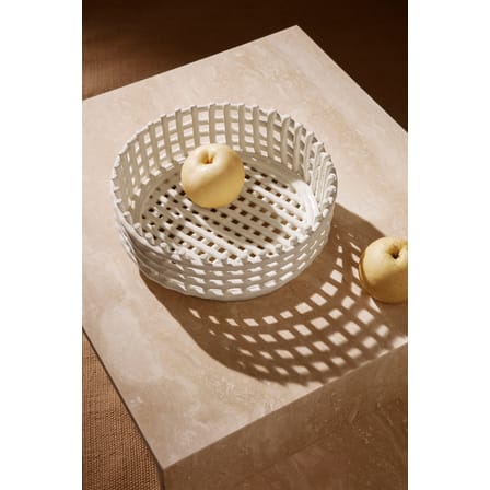 Corbeille Ceramic céramique blanc / Ø 29 x H 10 cm - Fait main - Ferm Living