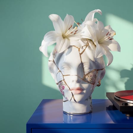 Décoration Kintsugi Heads - SHE céramique blanc - Seletti