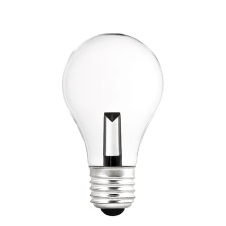 Dimmbare E27 LED-Lampe Classique A60 Monobloc glas transparent Klar / 1,5 W = 15 W – Warmweiß - Pop Corn