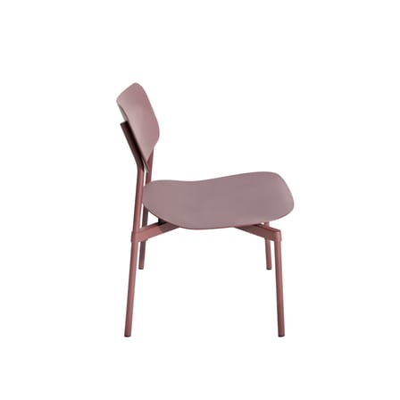 Fauteuil bas empilable Fromme métal rouge / Aluminium - Petite Friture
