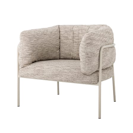 Fauteuil rembourré Karel tissu gris - Bloomingville